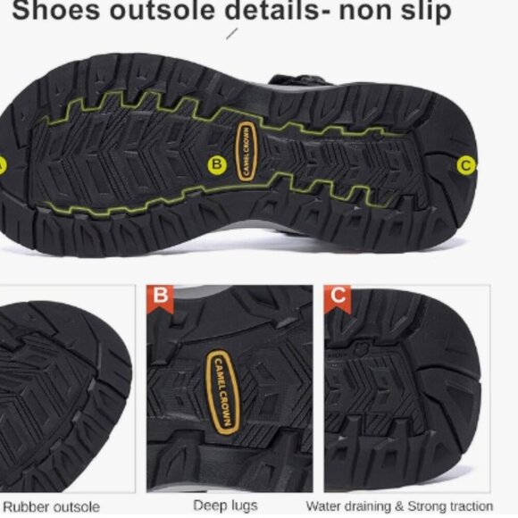 Waterproof Hiking Sandals with Arch Support /Comfortable and Durable for Outdoor - Picture 7 of 9